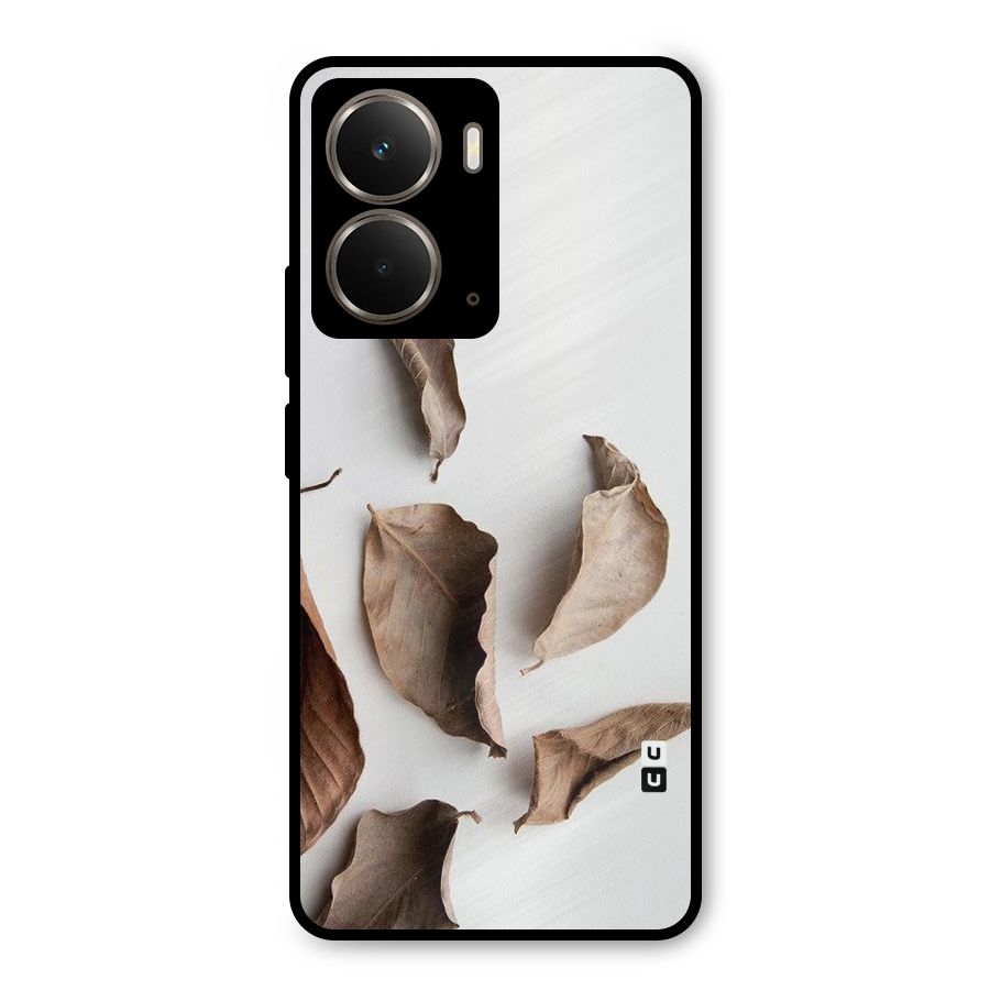 Brown Dusty Leaves Metal Back Case for Realme P3