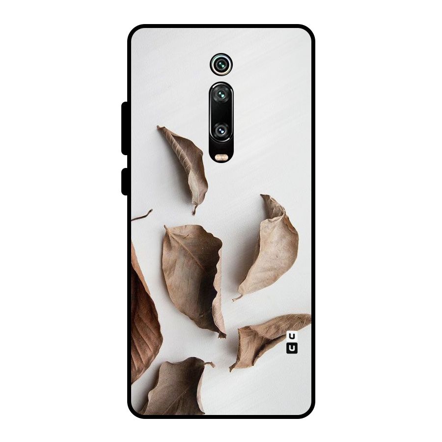 Brown Dusty Leaves Metal Back Case for Redmi K20 Pro