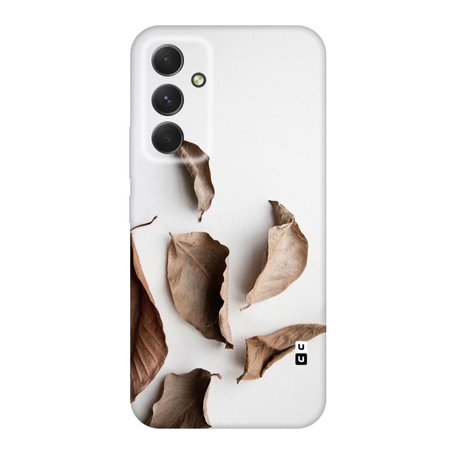 Brown Dusty Leaves Original Polycarbonate Back Case for Galaxy A54
