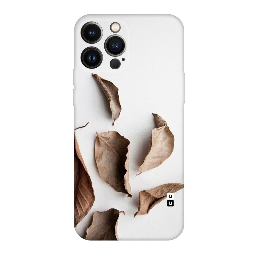 Brown Dusty Leaves Original Polycarbonate Back Case for iPhone 13 Pro Max