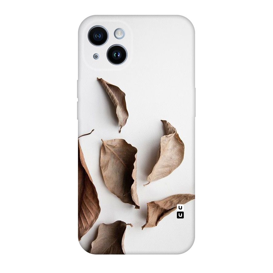 Brown Dusty Leaves Original Polycarbonate Back Case for iPhone 14