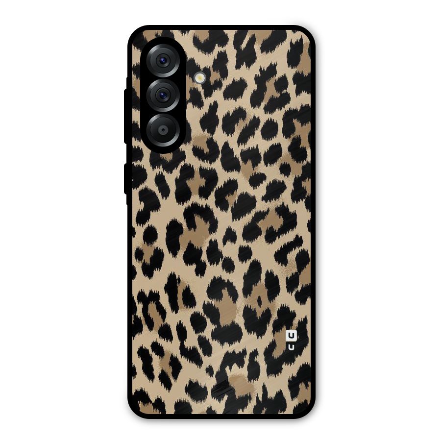 Brown Leapord Print Metal Back Case for Galaxy A36