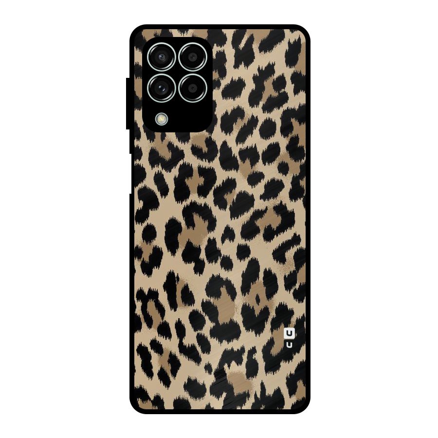 Brown Leapord Print Metal Back Case for Galaxy M33