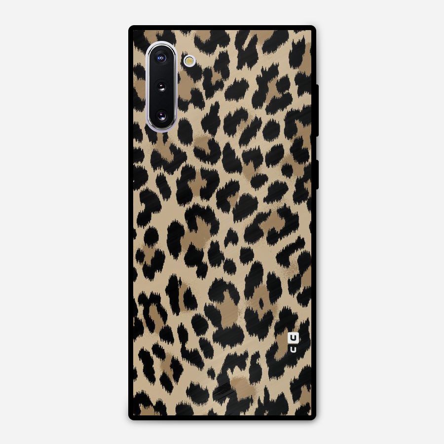 Brown Leapord Print Metal Back Case for Galaxy Note 10