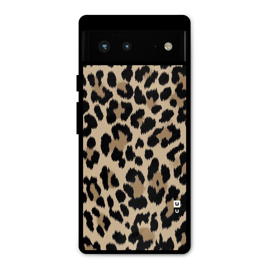 Brown Leapord Print Metal Back Case for Google Pixel 6