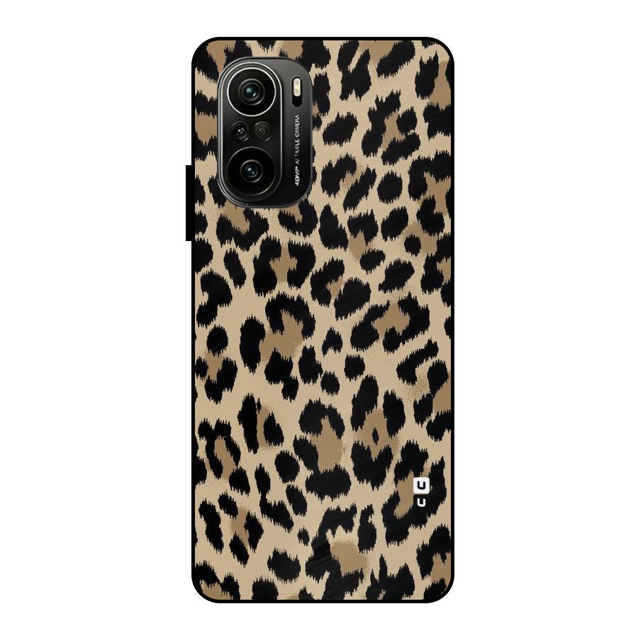 Brown Leapord Print Metal Back Case for Mi 11x