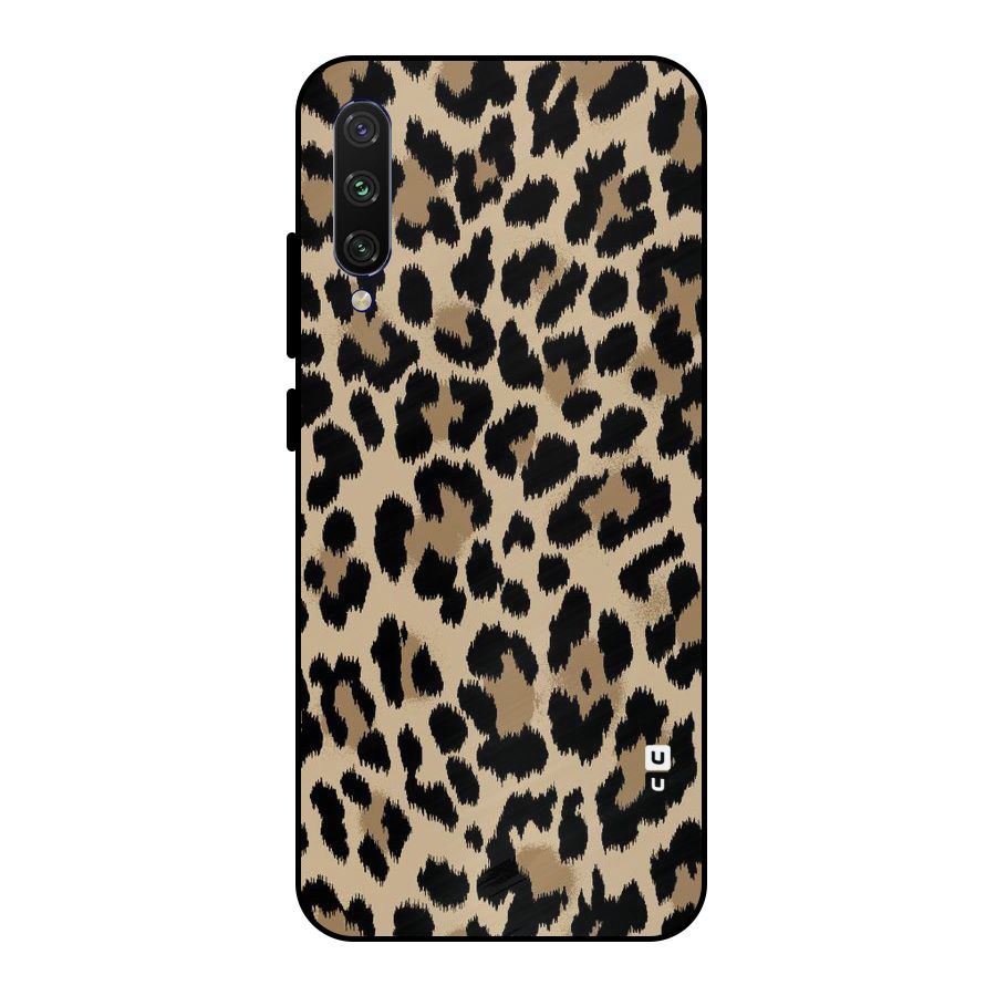 Brown Leapord Print Metal Back Case for Mi A3