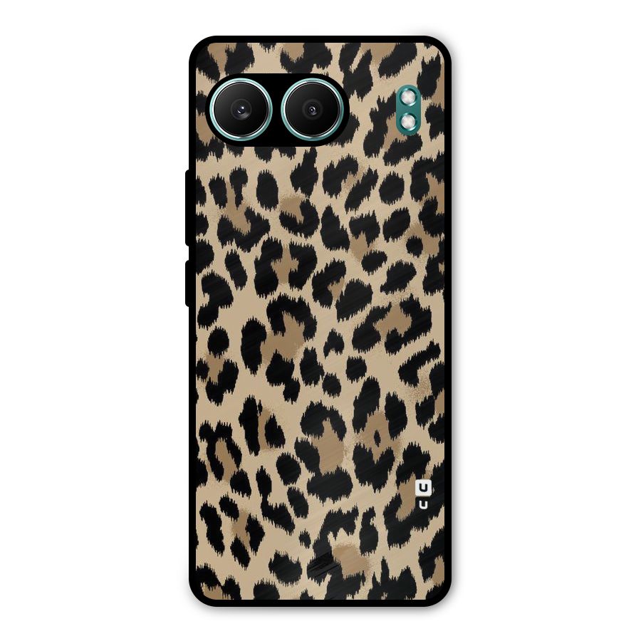 Brown Leapord Print Metal Back Case for OnePlus Nord 4