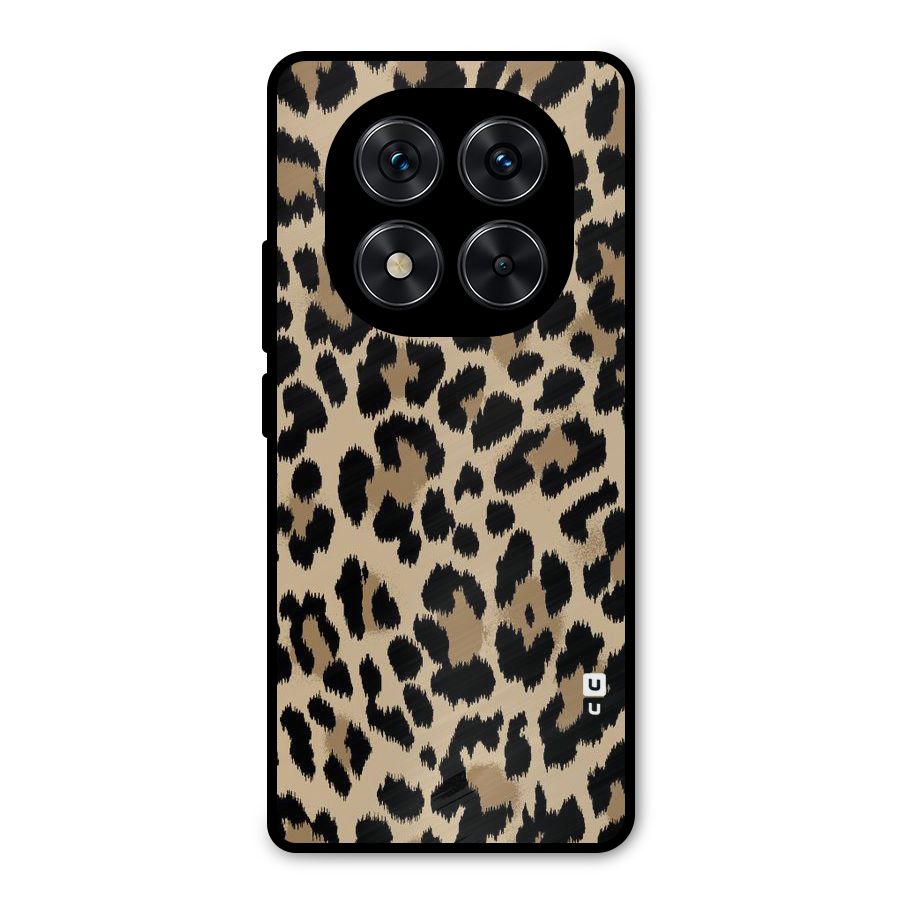 Brown Leapord Print Metal Back Case for Poco X7