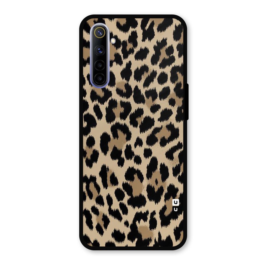 Brown Leapord Print Metal Back Case for Realme 6i