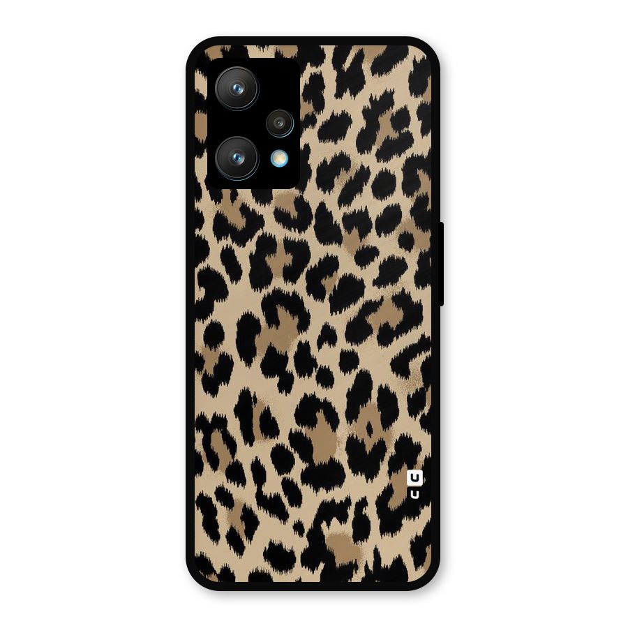 Brown Leapord Print Metal Back Case for Realme 9 Pro Plus 5G