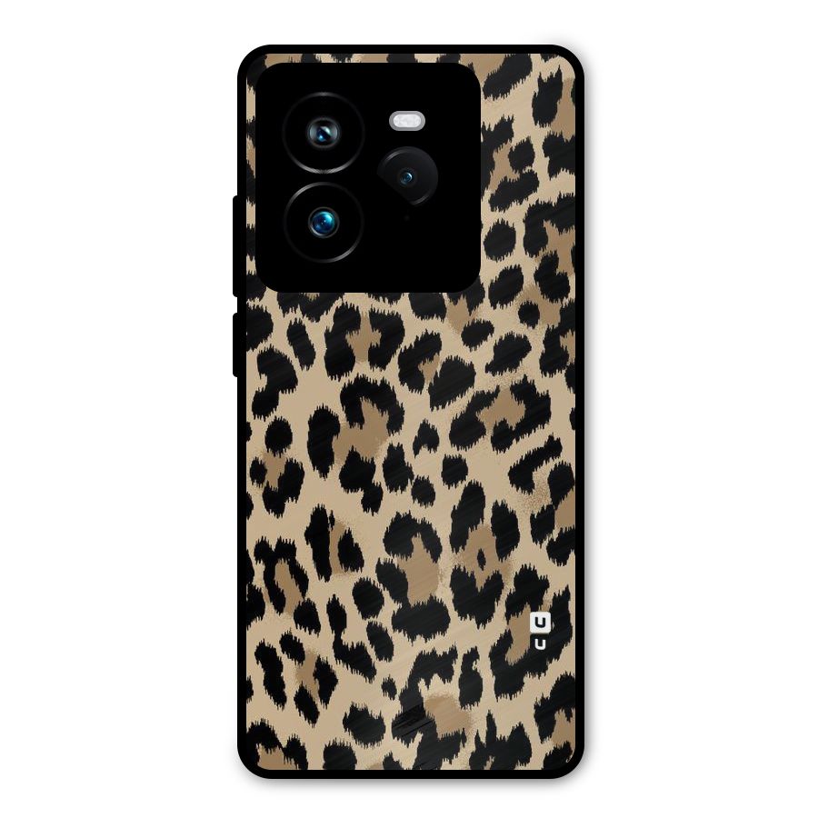 Brown Leapord Print Metal Back Case for Realme GT 7 Pro