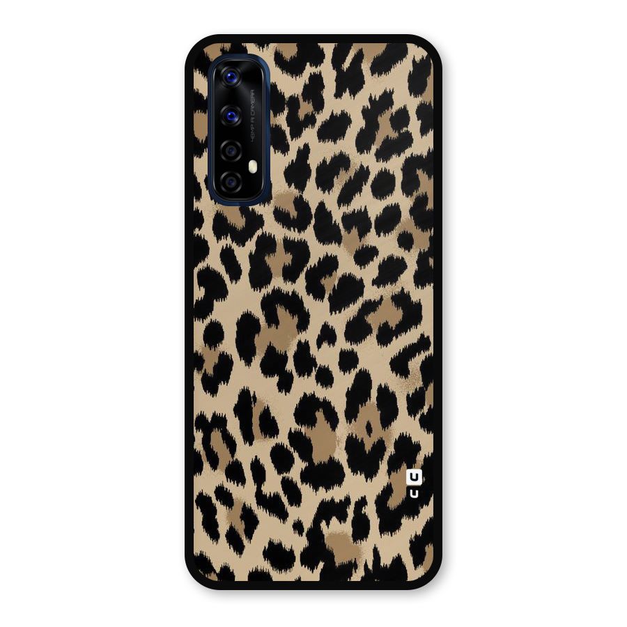 Brown Leapord Print Metal Back Case for Realme Narzo 20 Pro