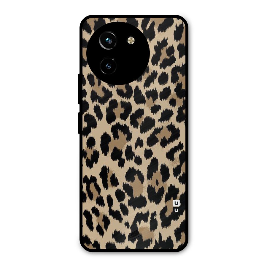 Brown Leapord Print Metal Back Case for Vivo T3x