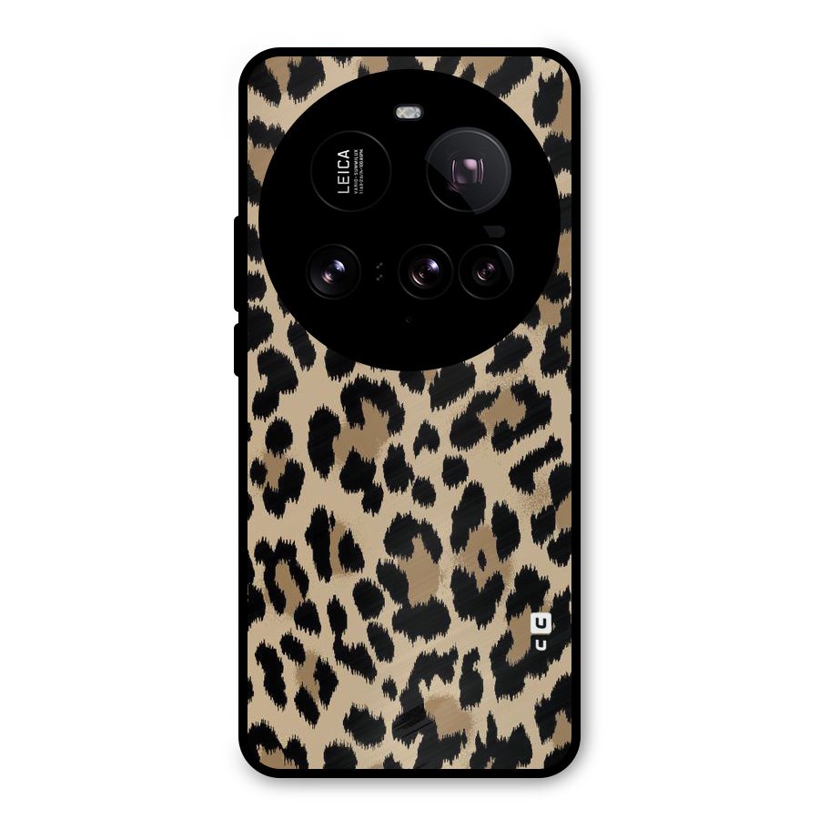 Brown Leapord Print Metal Back Case for Xiaomi 15 Ultra