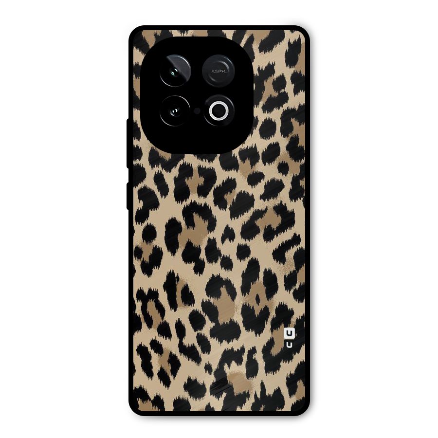 Brown Leapord Print Metal Back Case for iQOO Neo 10