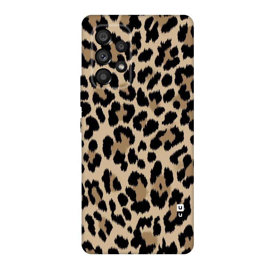 Brown Leapord Print Original Polycarbonate Back Case for Galaxy A53 5G