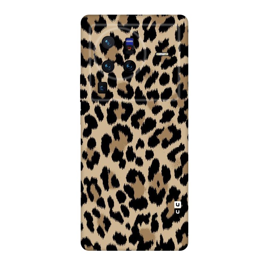 Brown Leapord Print Original Polycarbonate Back Case for Vivo X80