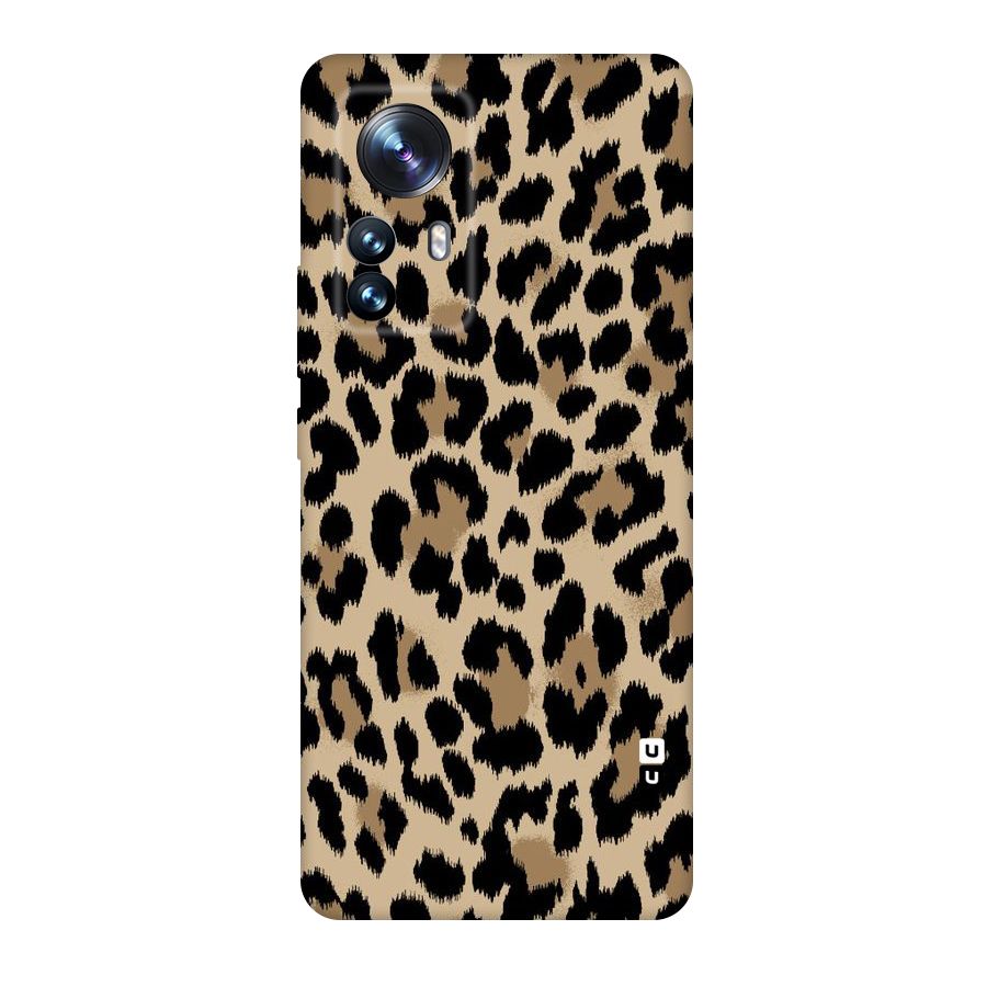 Brown Leapord Print Original Polycarbonate Back Case for Xiaomi 12 Pro
