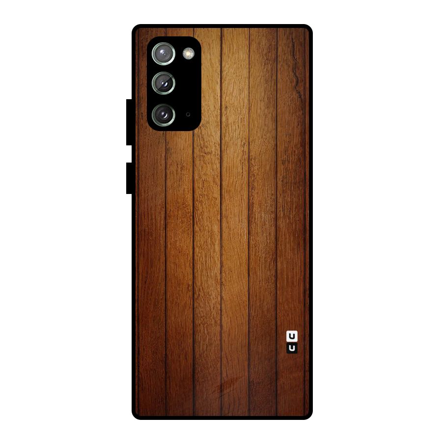 Brown Wood Design Metal Back Case for Galaxy Note 20