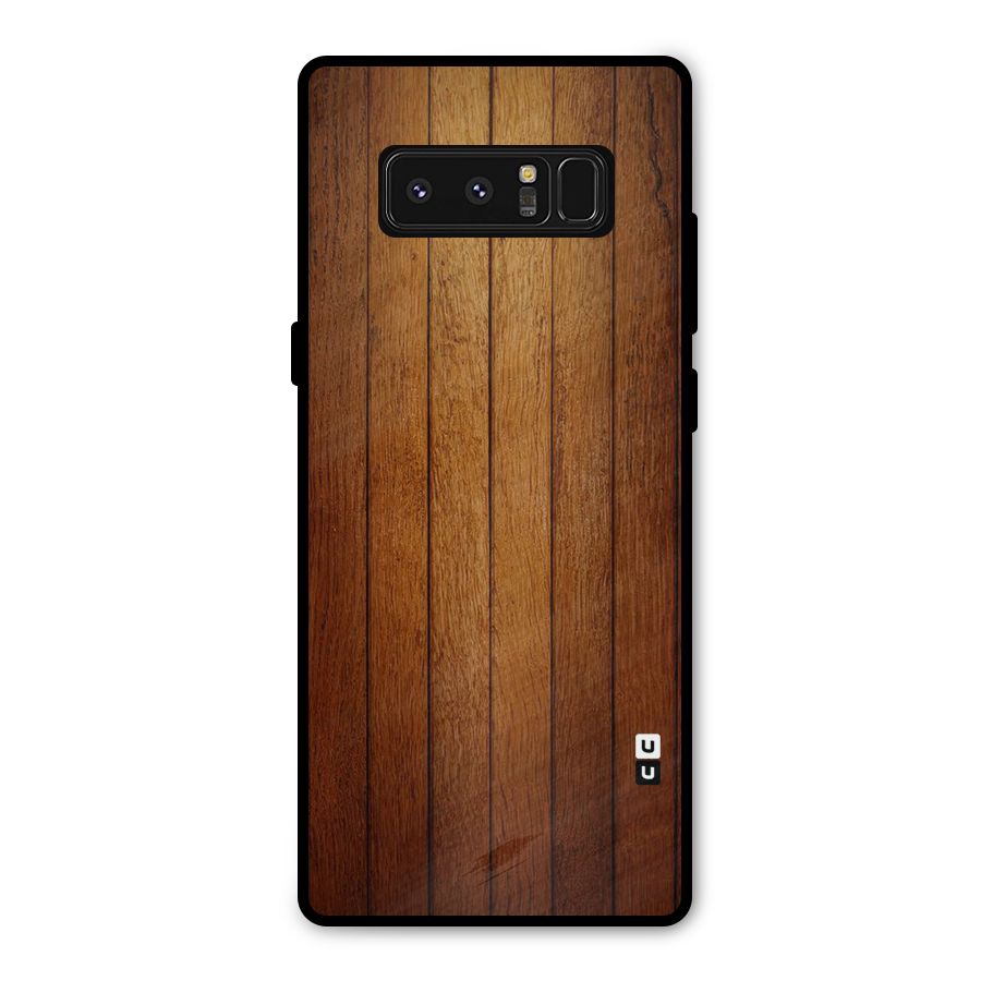 Brown Wood Design Metal Back Case for Galaxy Note 8