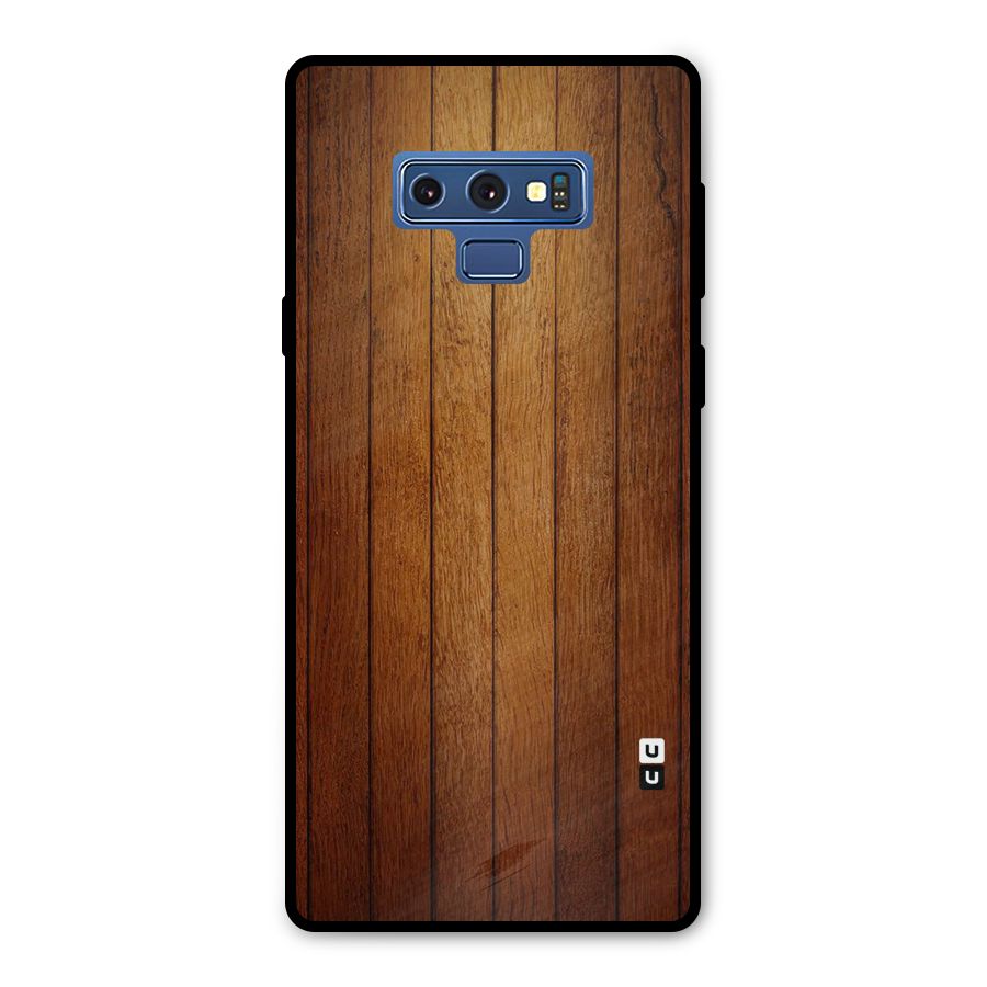 Brown Wood Design Metal Back Case for Galaxy Note 9