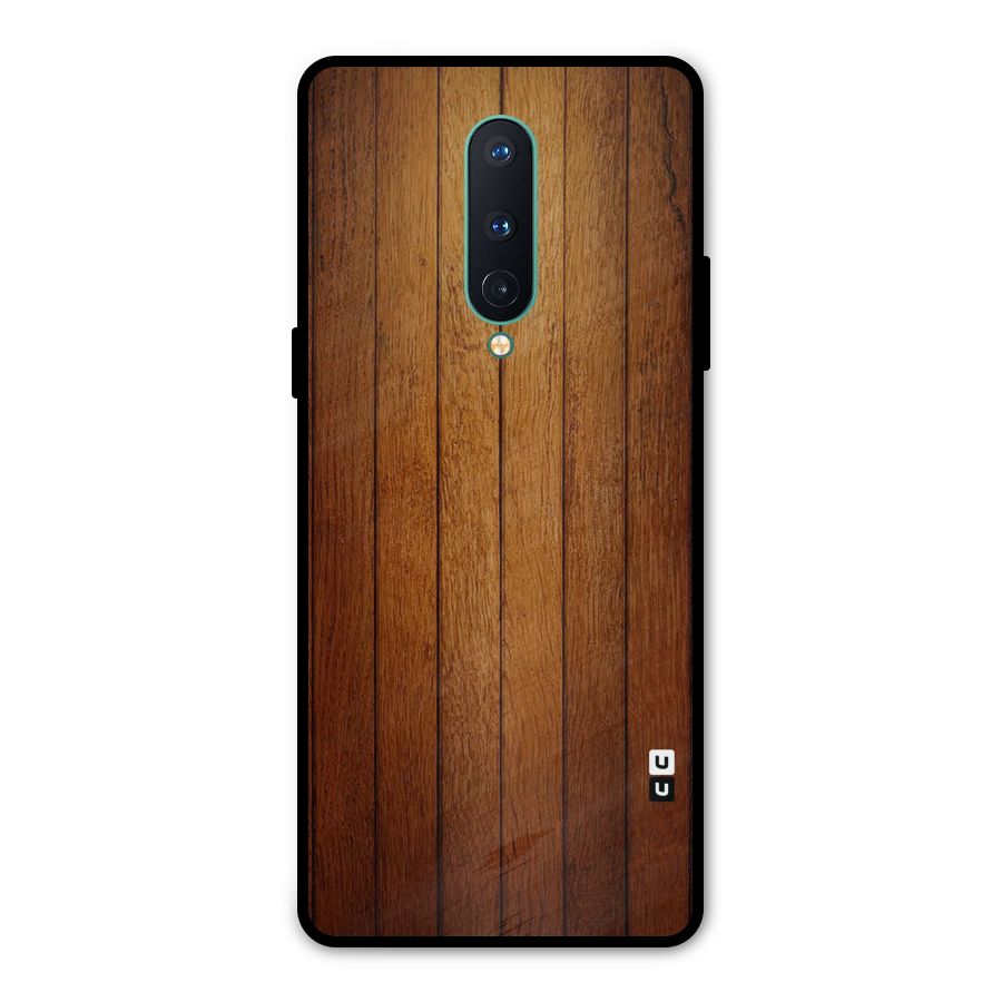 Brown Wood Design Metal Back Case for OnePlus 8