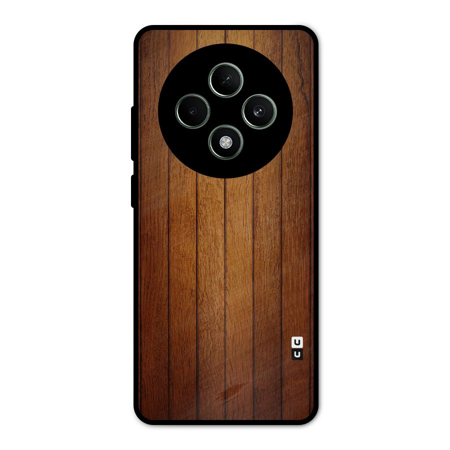 Brown Wood Design Metal Back Case for Oppo F27