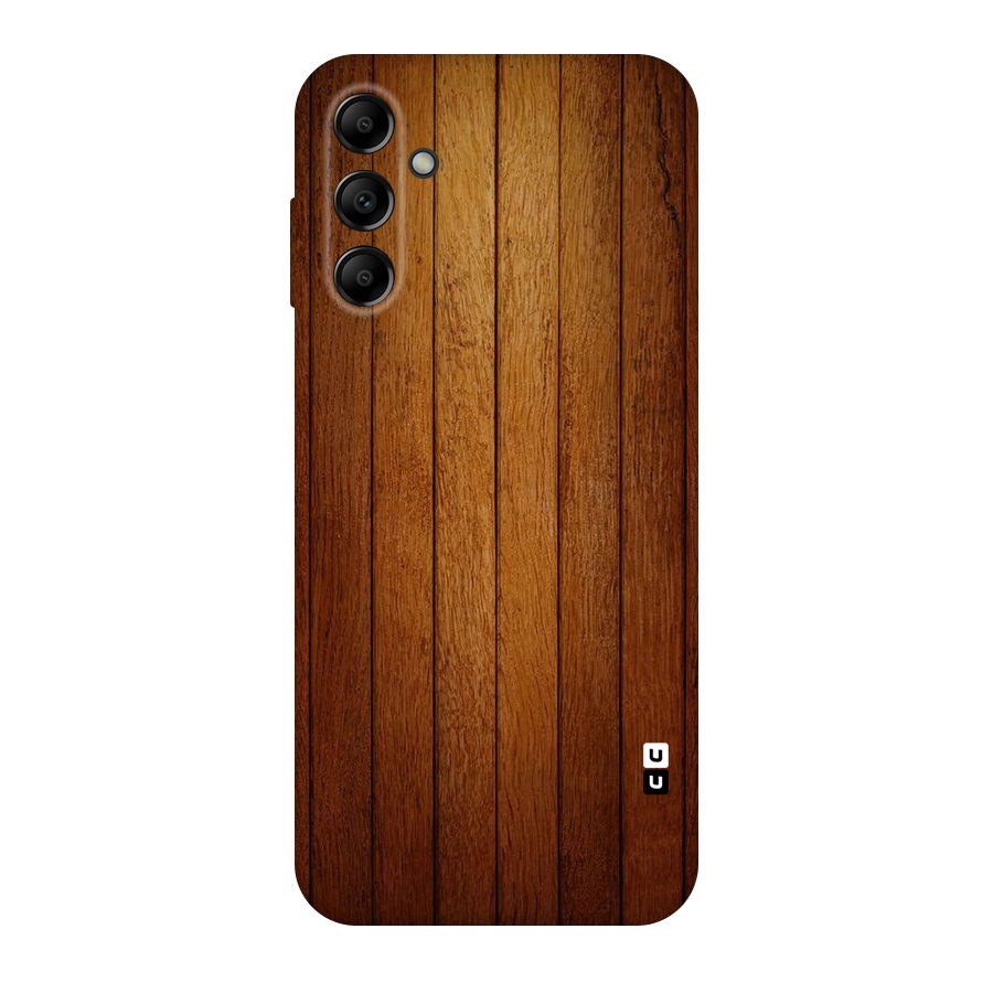 Brown Wood Design Original Polycarbonate Back Case for Galaxy A14 5G