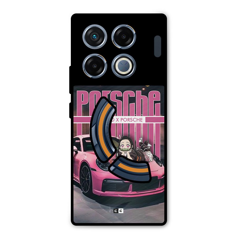 Bubble Race Car Metal Back Case for Infinix GT 20 Pro