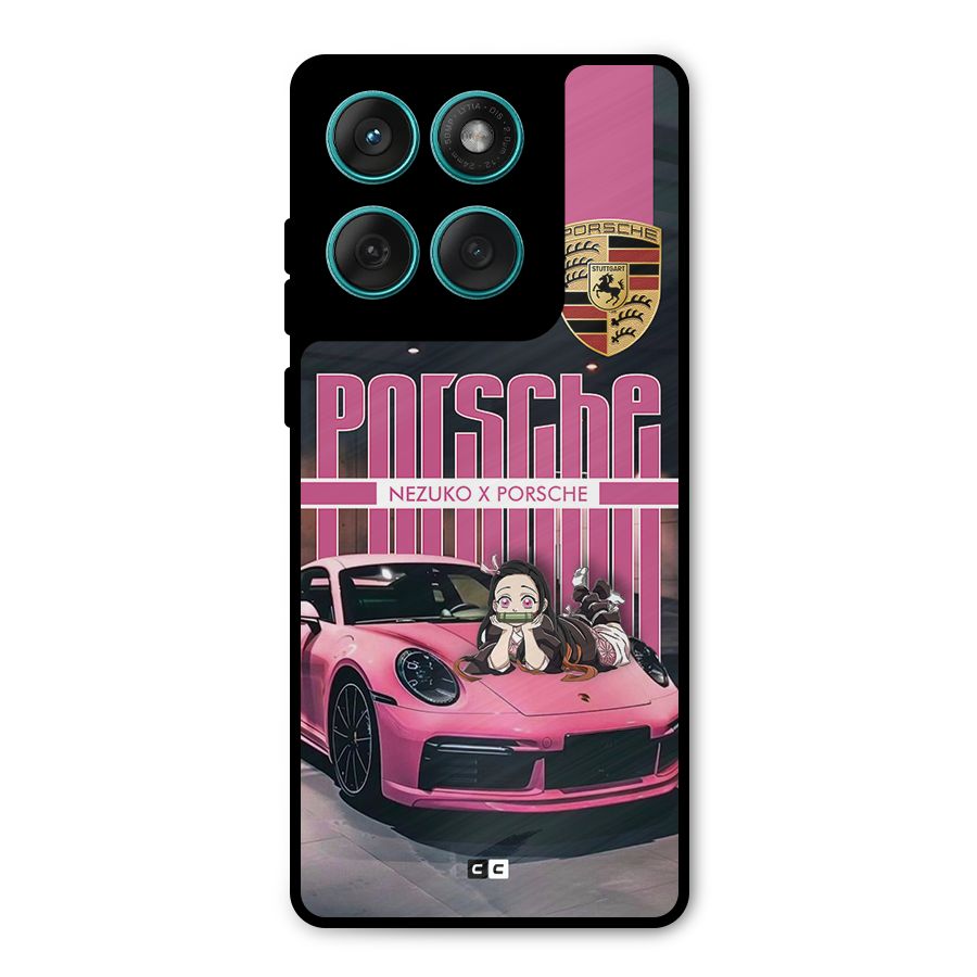 Bubble Race Car Metal Back Case for Motorola Edge 60
