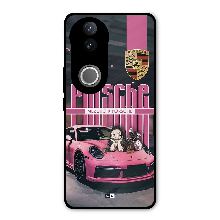 Bubble Race Car Metal Back Case for Vivo V50e