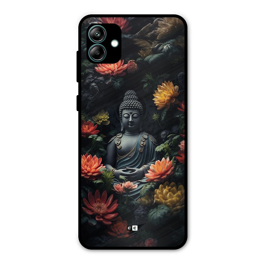 Buddha With Flower Metal Back Case for Galaxy A04