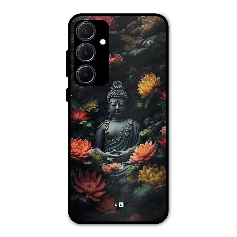Buddha With Flower Metal Back Case for Galaxy A35