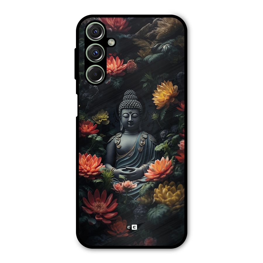Buddha With Flower Metal Back Case for Galaxy M34
