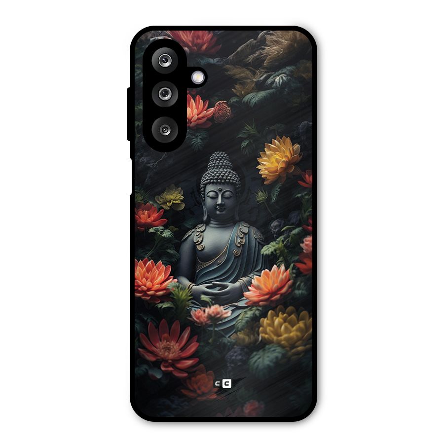 Buddha With Flower Metal Back Case for Galaxy M36