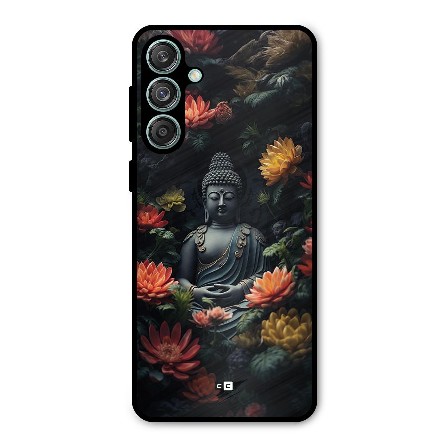 Buddha With Flower Metal Back Case for Galaxy M55 5G
