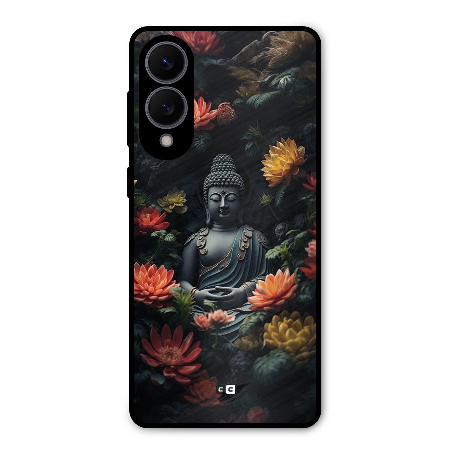 Buddha With Flower Metal Back Case for Galaxy S25 Edge