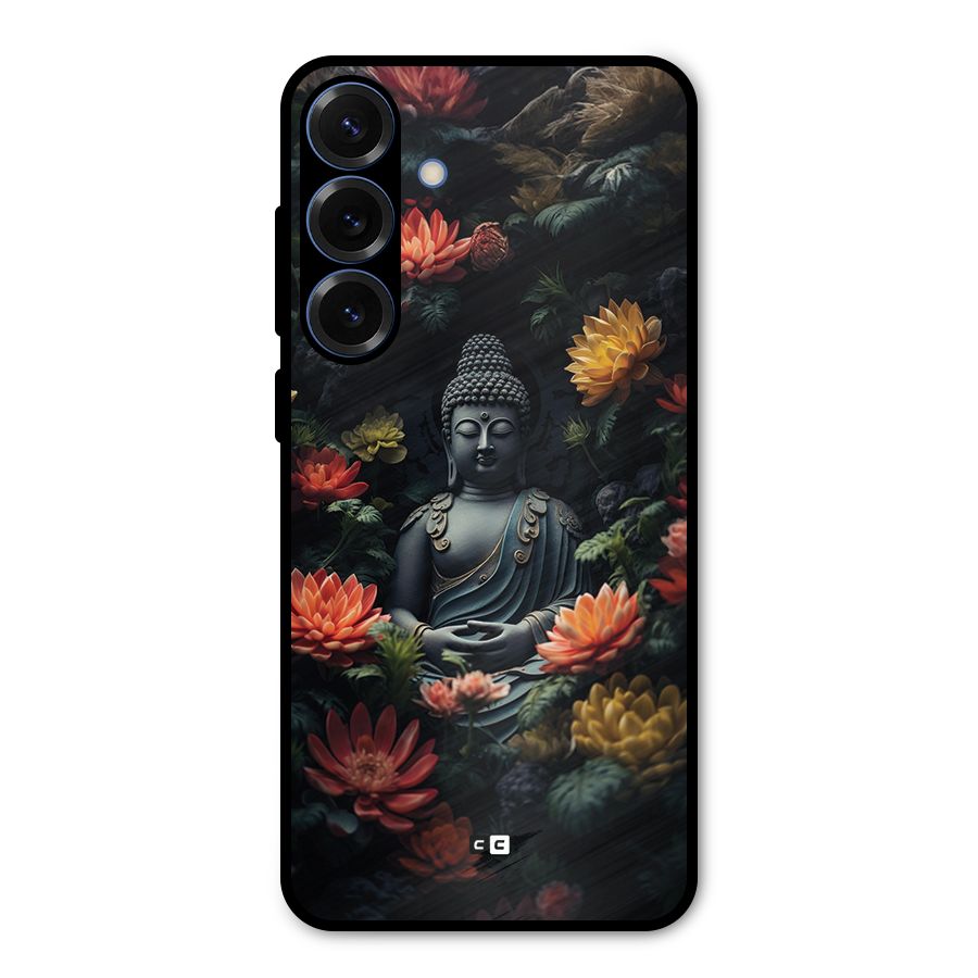 Buddha With Flower Metal Back Case for Galaxy S25 Plus