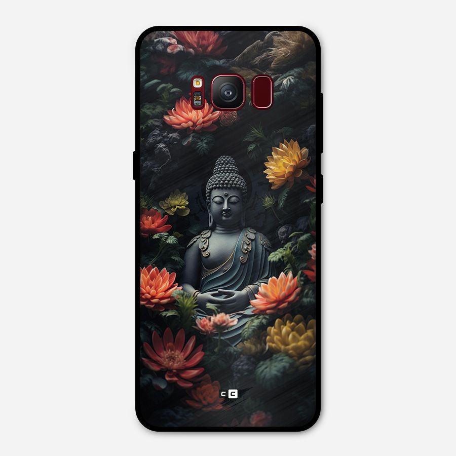Buddha With Flower Metal Back Case for Galaxy S8