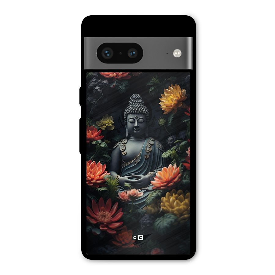Buddha With Flower Metal Back Case for Google Pixel 7
