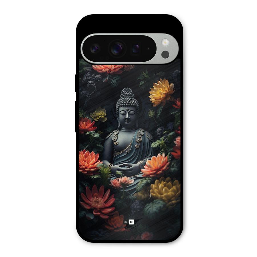 Buddha With Flower Metal Back Case for Google Pixel 9 Pro XL