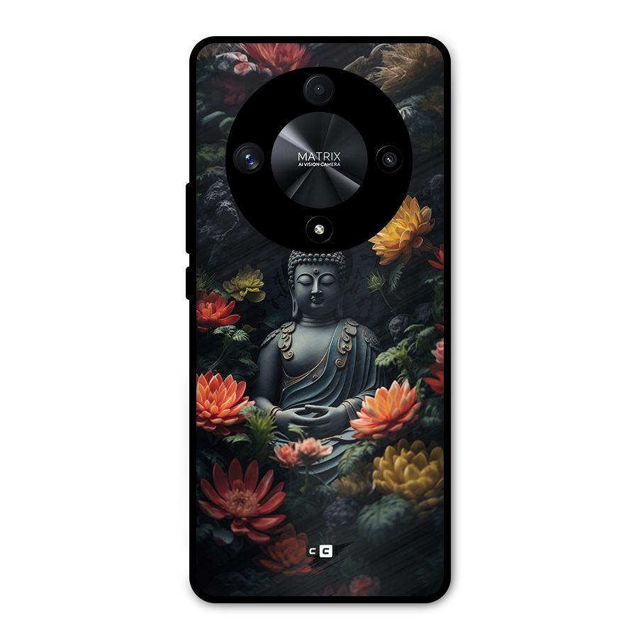 Buddha With Flower Metal Back Case for Honor X9b