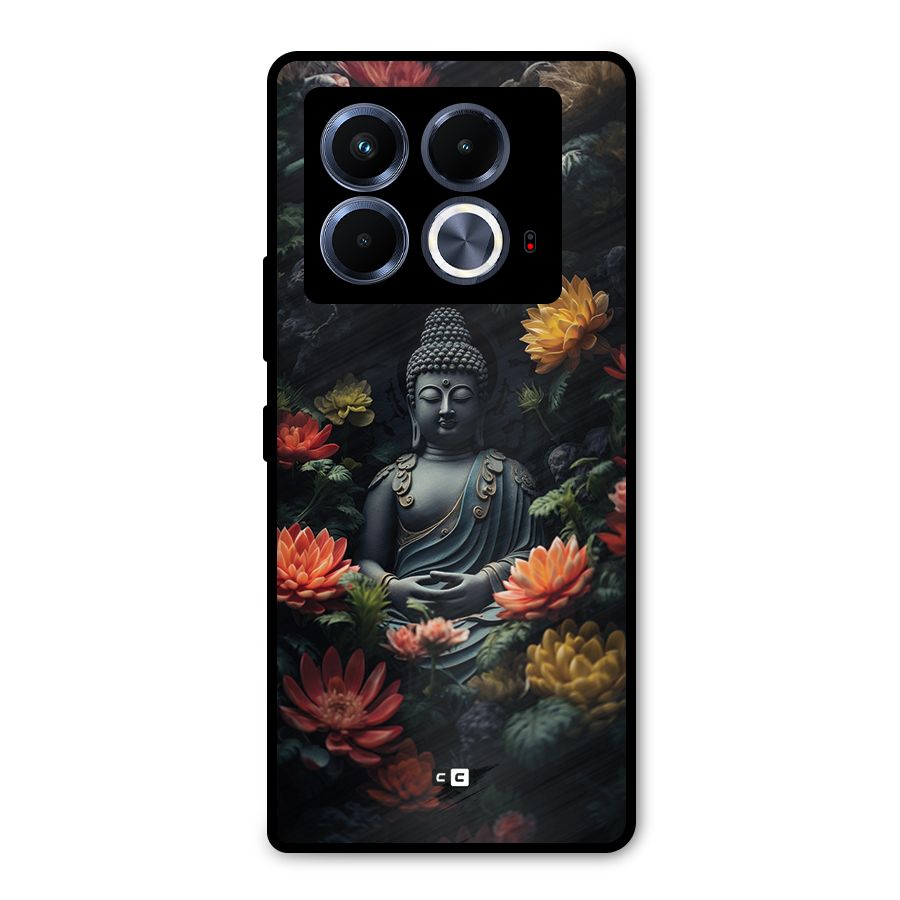 Buddha With Flower Metal Back Case for Infinix Note 40 5G
