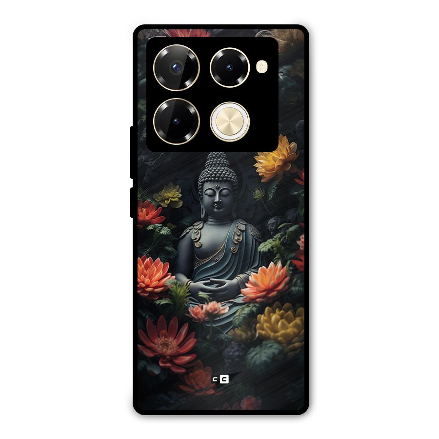 Buddha With Flower Metal Back Case for Infinix Note 40 Pro Plus
