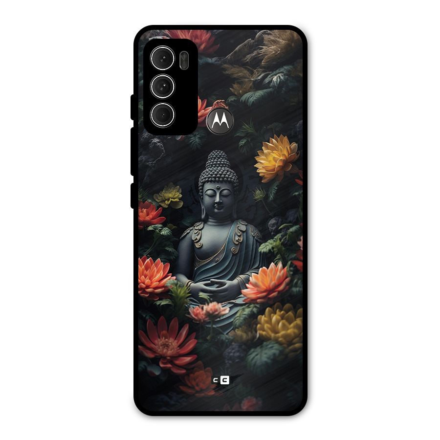 Buddha With Flower Metal Back Case for Moto G60