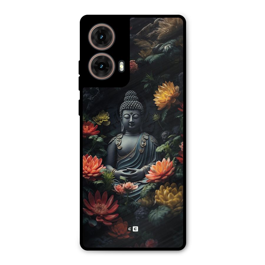 Buddha With Flower Metal Back Case for Moto G85