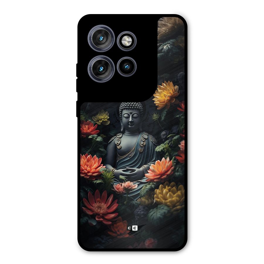 Buddha With Flower Metal Back Case for Motorola Edge 50 Neo