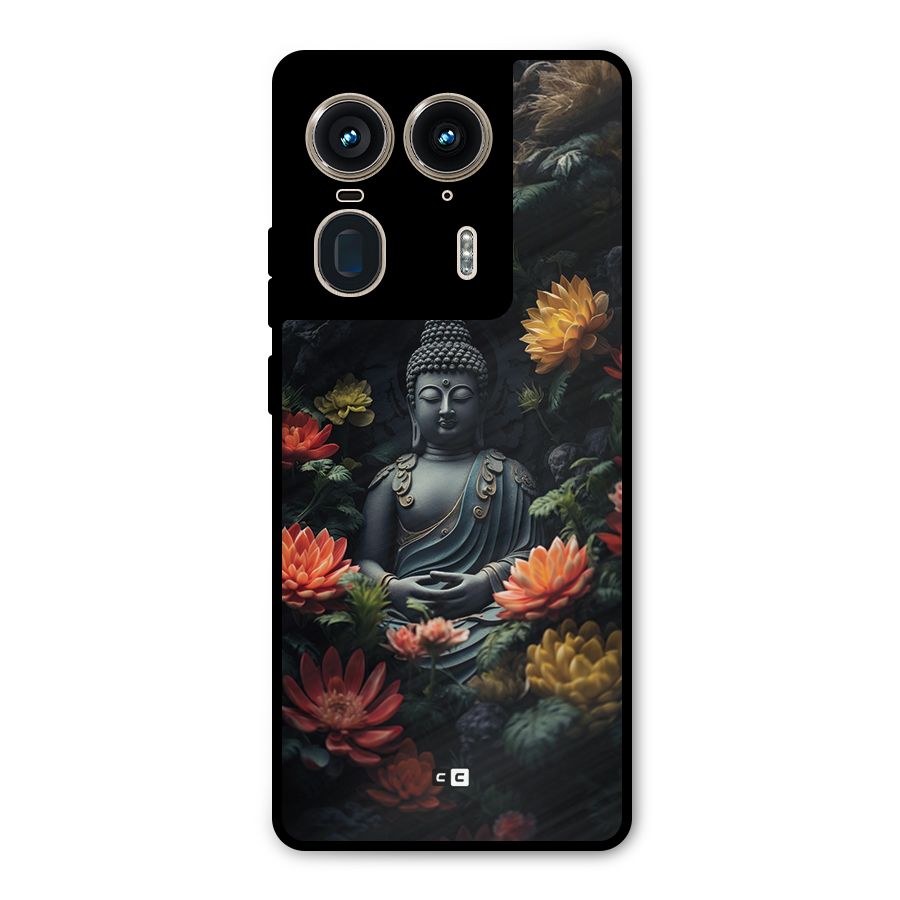 Buddha With Flower Metal Back Case for Motorola Edge 50 Ultra