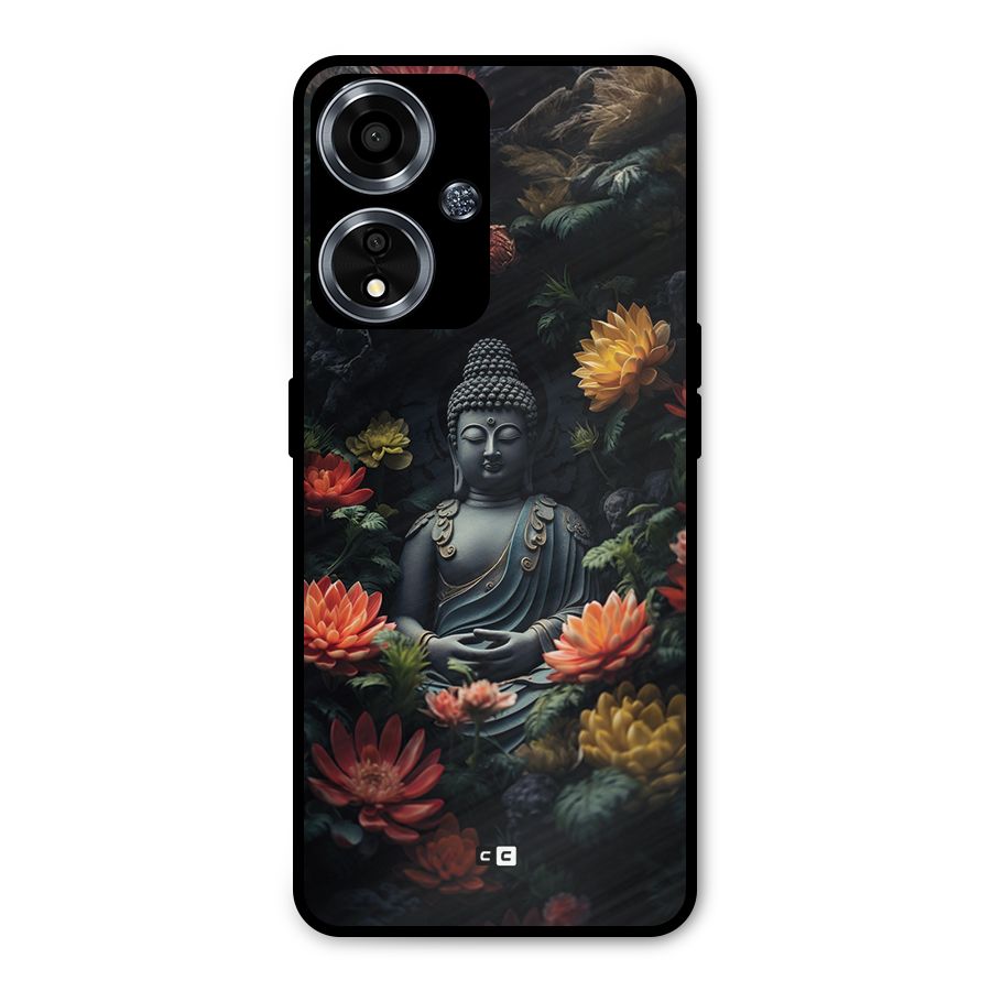 Buddha With Flower Metal Back Case for Oppo A59
